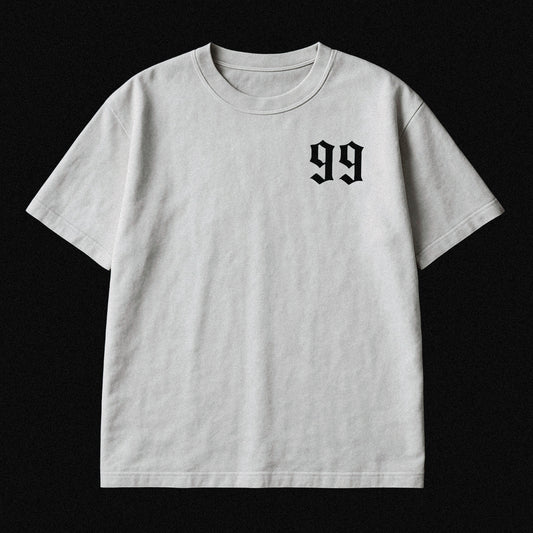 White T-Shirt – 99 (Old English) | Limited Edition